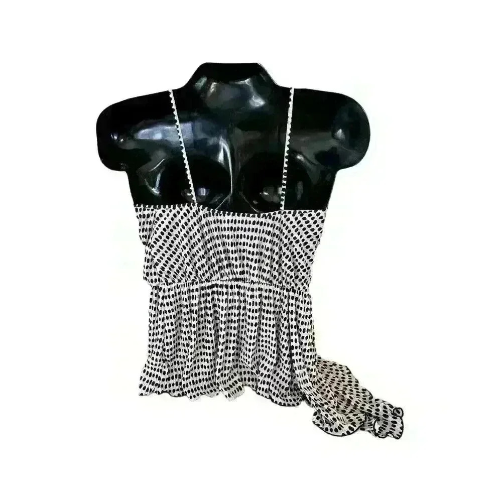 Womens Zara Top Asymmetrical Spaghetti Strap Size S Small Tomato Girl Summer NEW - Picture 8 of 10